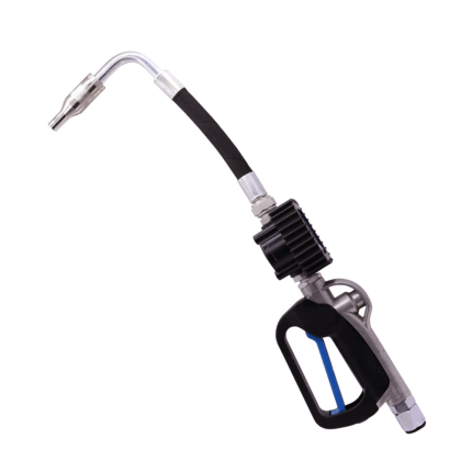 Oil nozzle with flow meter