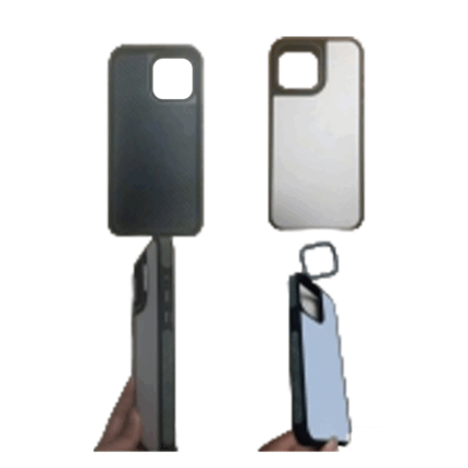 Phone case  Custom Side-Label Case (Colored Leather Edge + PVC White Film)